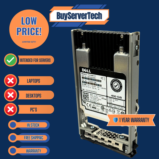 Dell PX05SMB040Y 400GB 12Gb/s SAS 2.5" WI SSD | 05VHHG | 0 Hours | 1YR - 5VHHG
