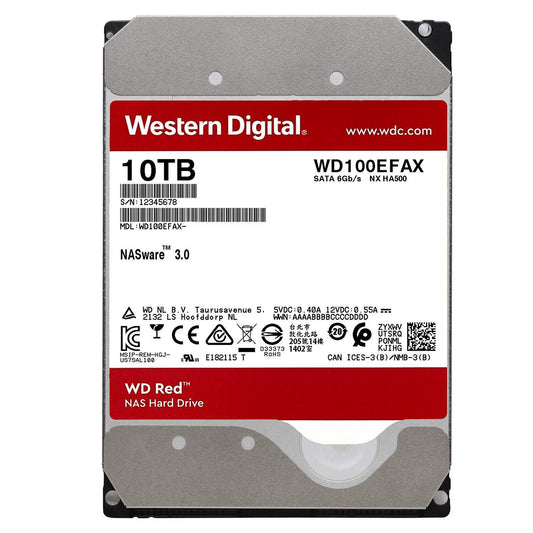 Western Digital WD Red 10TB 3.5" SATA 5400RPM Hard Disk HDD WD100EFAX