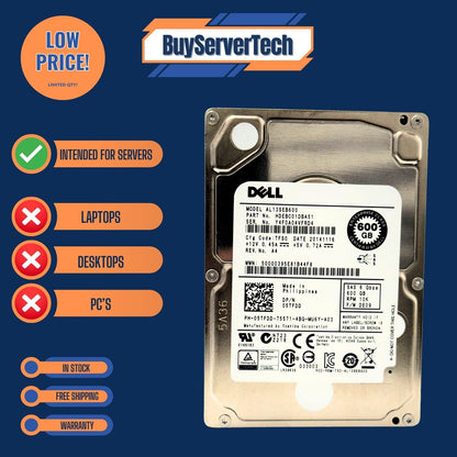 Dell 05TFDD  600GB 10K RPM 6G 2.5" SAS SFF  5TFDD Enterprise HDD | New