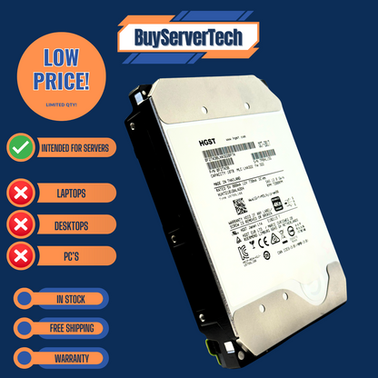 HGST Ultrastar 10TB 7200RPM 3.5" SAS 12Gb/s HDD HUH721010AL4204 Enterprise
