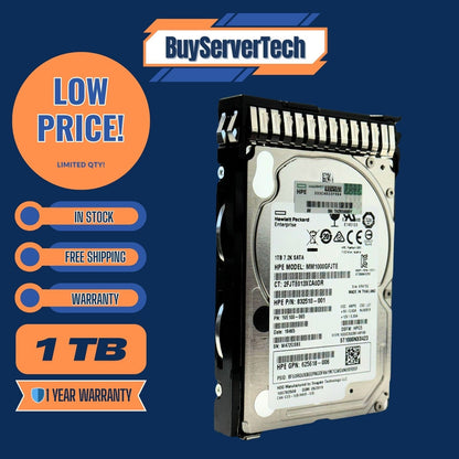 HP 655710-B21 1TB 7200RPM 2.5" SATA 6Gbps HDD | 656108-001 | 0 Hours | 1 Year wr