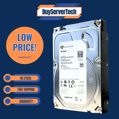 Seagate ST4000VX000 4TB 5900RPM 3.5" SATA HDD SkyHawk 64MB Cache 0HRS 512e DVR