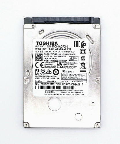 Toshiba 500GB 7200 RPM HDD 2.5 in SATA III MQ01ACF050  Hard Drive