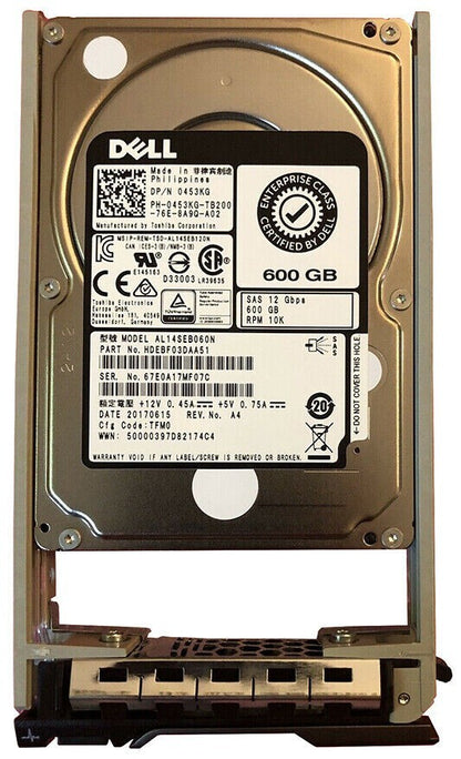 453KG DELL 600GB 10K SAS 2.5" 12Gb/s HDD