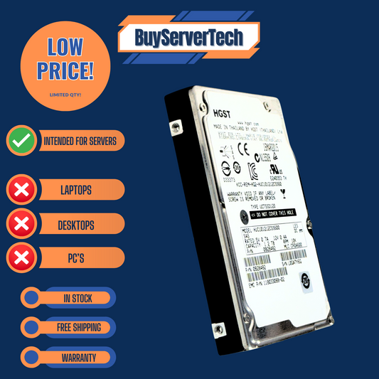 HGST HUC101212CSS600 1.2TB 10K SAS 2.5" HDD | 0B28482 | 0 Hours |  2YR Warrant