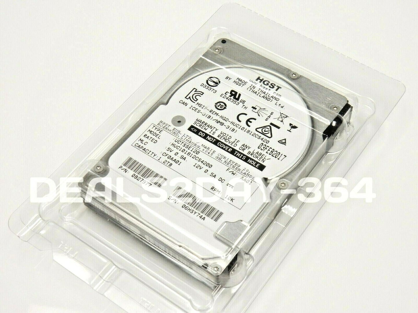 H.G.S.T 1.2TB 1200GB 10K SAS 2.5 12Gb/s Server Hard Drive HUC101812CS4200 HDD