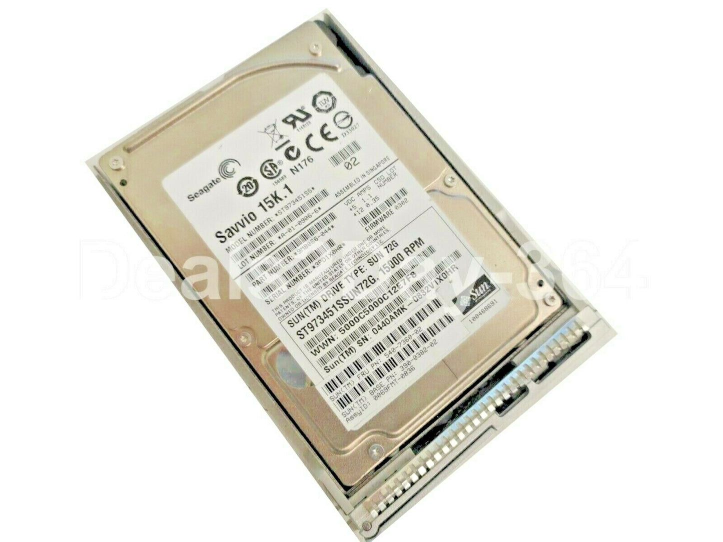 Sun  72GB 15K RPM 2.5" SAS Hard Drive 540-7361  390-0382-02 W/ Caddy