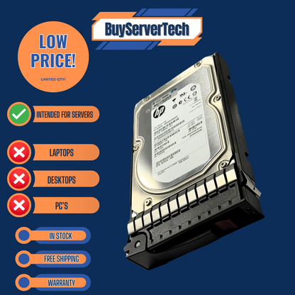 HP 652766-B21 653959-001 638521-002 3TB SAS 7.2K LFF HDD | 0 Hours | Caddy | 1YR