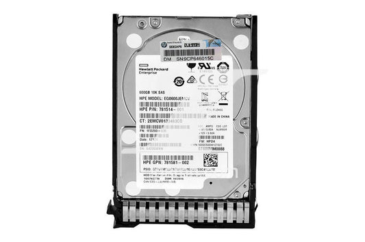 EG0600JEMCV    HPE 600GB SAS 12G 10K SFF SC HDD872477-B21/872736-001/781514-00