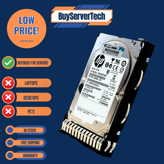 HP 652564-B21 300GB 10K SAS 2.5" HDD 6Gb/s 653955-001 SC | 0HRS | 1YR Warranty