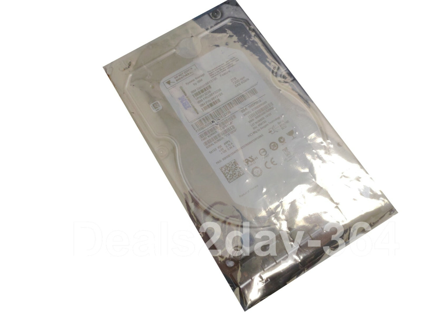 IBM 2TB 7200 RPM 6GBps SAS Drive  98Y3195 W/ caddy tray