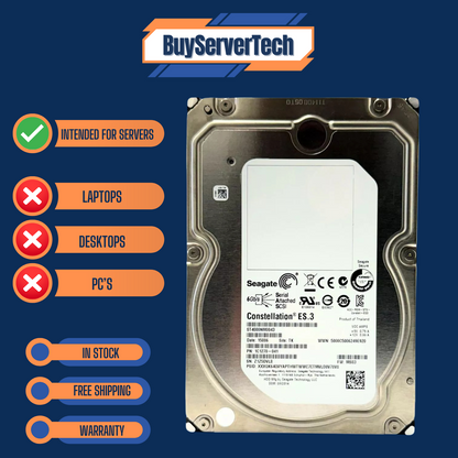 Seagate ST4000NM0043 4TB 7200RPM 128MB SAS 6Gb/s 3.5" Enterprise HDD SED