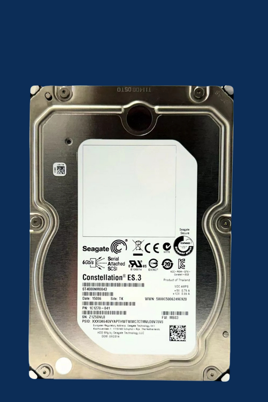 Seagate ST4000NM0043 4TB 7200RPM 128MB SAS 6Gb/s 3.5" Enterprise HDD SED