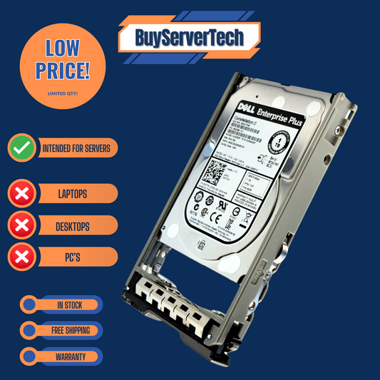 Dell ST91000640SS 1TB 7.2K 2.5" SAS 6Gb/s HDD 0VXTPX + Tray | Verified | 1YR