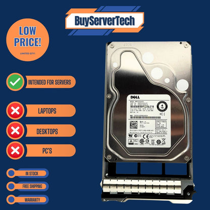 Dell 4TB 7.2K 6G 3.5" SAS HDD 12GYY 012GYY MG03SCA40 w/ Caddy - Enterprise Drive