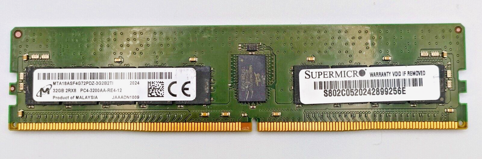 MTA18ASF4G72PDZ-3G2 Micron 32GB PC4-25600 DDR4-3200MHz ECC Memory