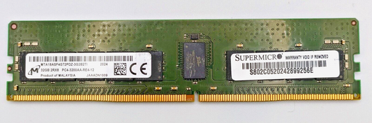 MTA18ASF4G72PDZ-3G2 Micron 32GB PC4-25600 DDR4-3200MHz ECC Memory