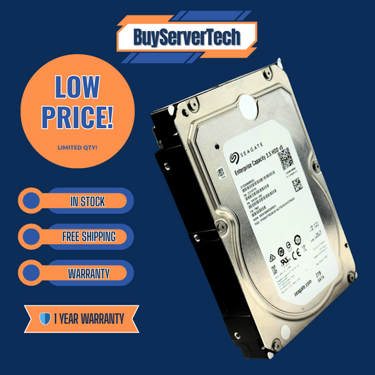 Seagate ST2000NM0055 2TB 7200RPM SATA 6Gb/s 3.5" HDD | Enterprise | 0 Hours