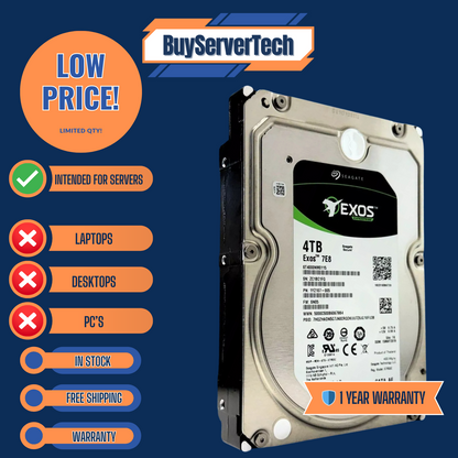 Seagate ST4000NM0115 Enterprise Capacity 3.5'' HDD 4TB 7200 RPM 512e SAS Drive