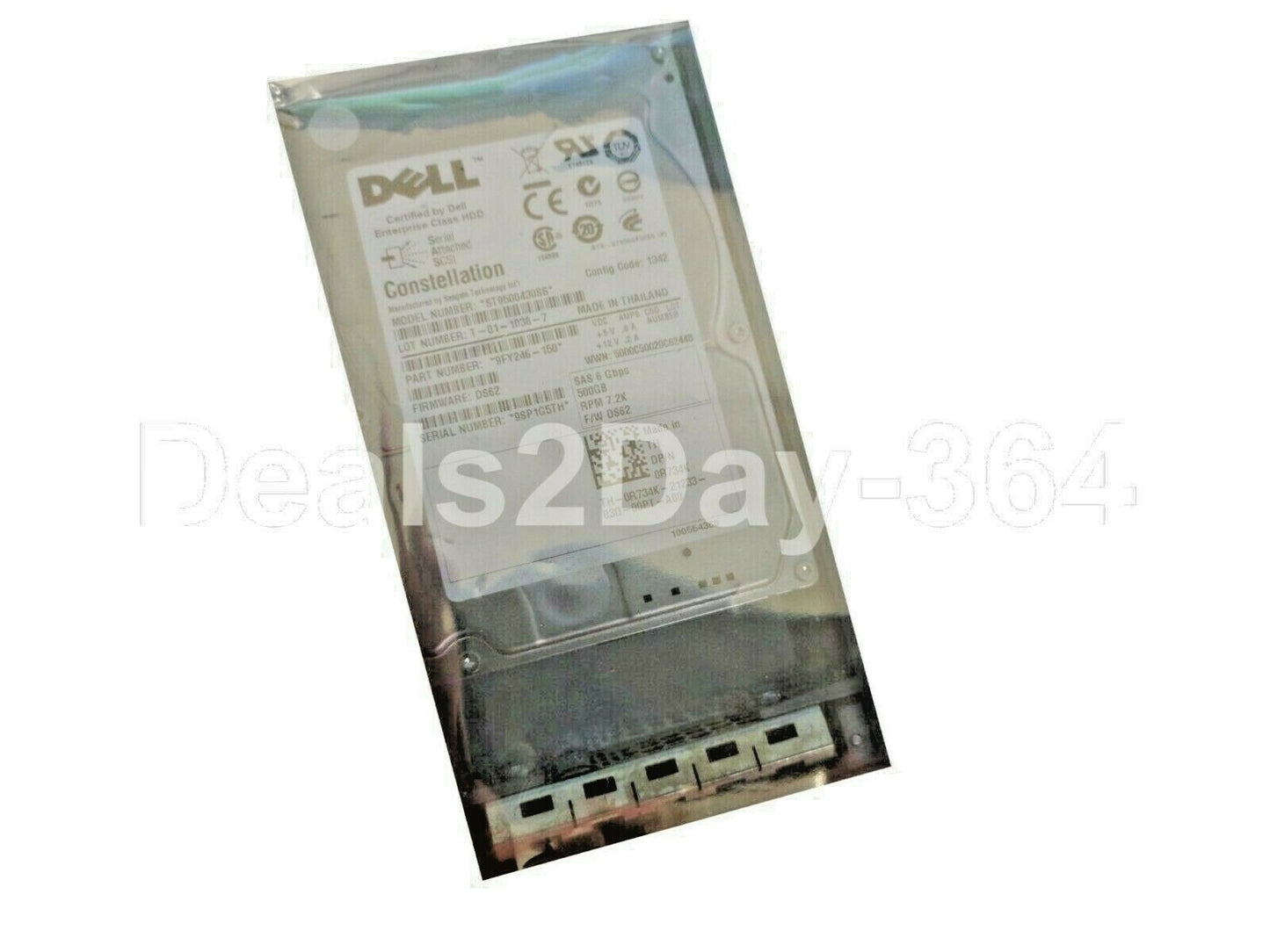 Dell R734K 0R734K 500GB 7.2K 6G 16MB 2.5in SAS Drive W/ Caddy