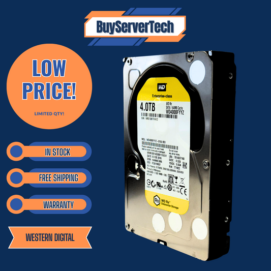 WD4000FYYZ Western Digital RE 4TB 7.2k 64MB 3.5" SATA 6Gb/s HDD | 0 Hours | 1 