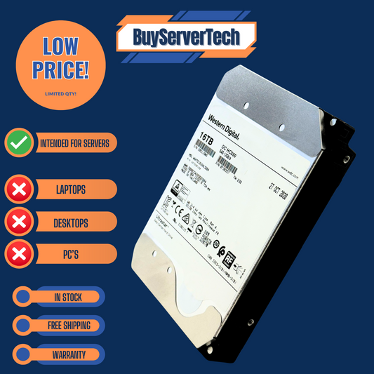 WD 0F38357 16TB HC550 7.2K SAS 3.5" HDD WUH721816AL5204 | Grade A | 1YR