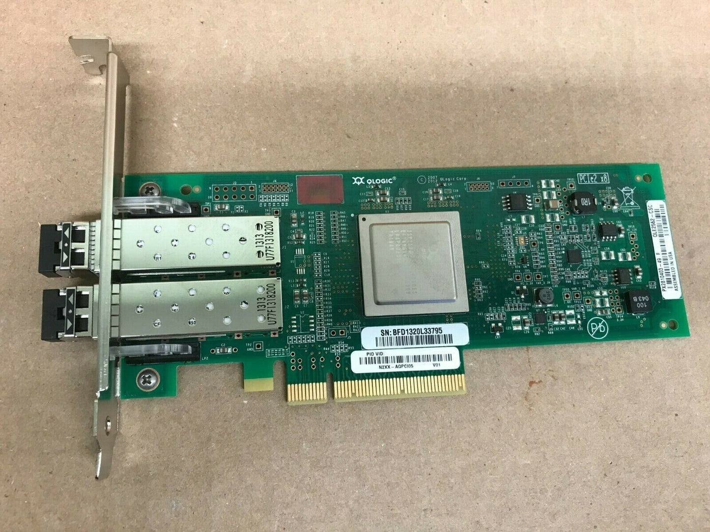 CISCO QLE2562 QLOGIC QLE2562-CK SANBLADE 8GB FC DUAL PORT PCIE HBA FULL BRACKE