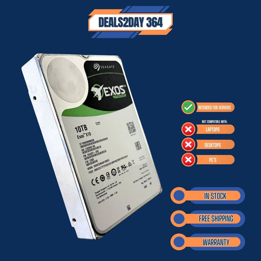 Seagate Exos ST10000NM0096 10TB Enterprise 7.2K 12Gb/s 256MB 3.5" SAS Hard Dri