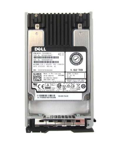 0-HOURS R87FK PX04SRB192Dell 1.92TB 12Gb/s MLC 2.5" SAS Solid State Drive (SSD)
