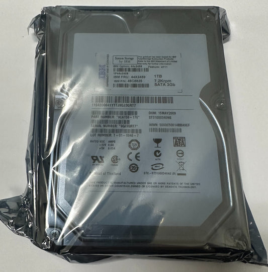 IBM 44X2459 44X2458 44X2479 1TB 7200RPM SATA-E 3G 3.5 Bare Hard Drive