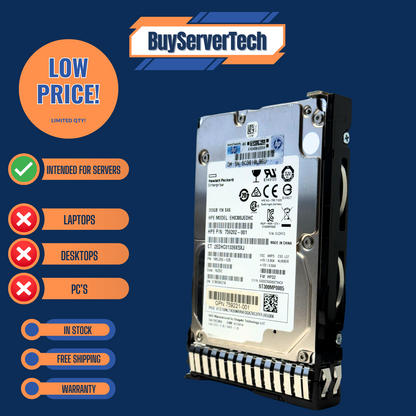 HP 652611-B21 300GB 15K 2.5" SAS 6G SFF HDD 653960-001 + Caddy G8 G9 1YR WTY