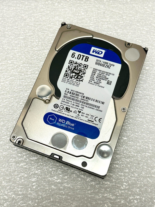 WD Blue WD60EZRZ 6TB 5400RPM 3.5" SATA Internal PC Hard Drive