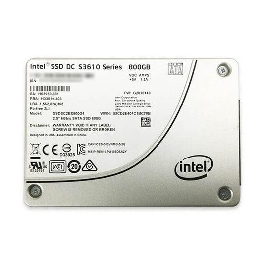 DELL / HP SSDSC2BX800G4 Intel DC S3610 Series 800GB 2.5 inch SATA SSD