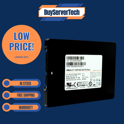 Samsung PM863A 1.92TB SATA SSD MZ7LM1T9HMJP GXT5204Q | Grade A | 1YR