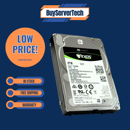 Seagate Exos ST2000NX0253 2TB 7200 128MB 6Gbs SATA 2.5" HDD | Grade A