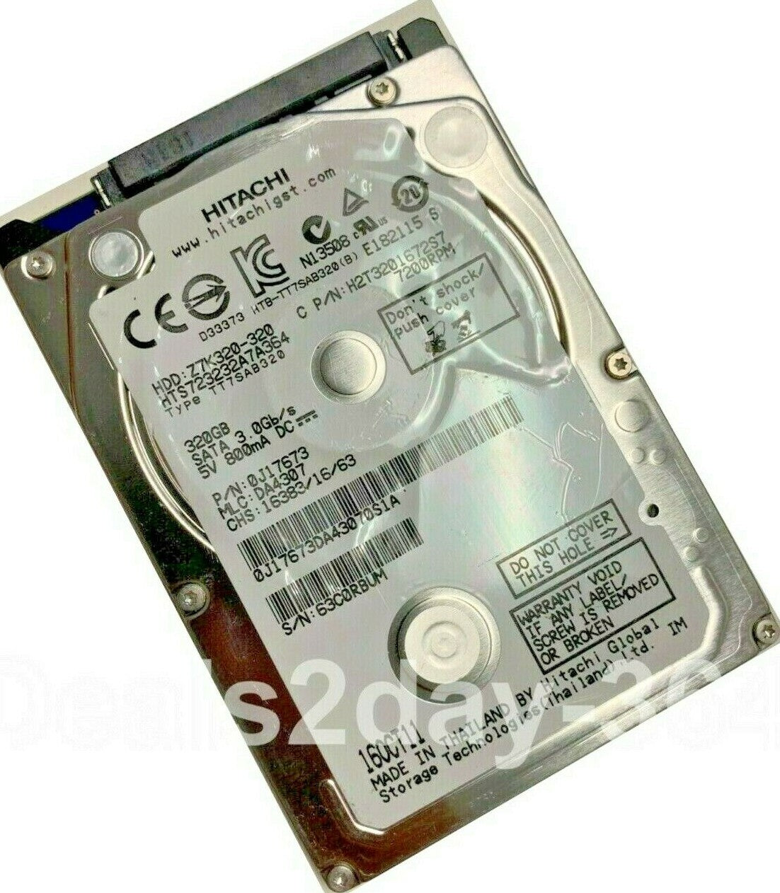 Hitachi HTS723232A7A364 320GB 7.2kRPM SATA 3.0Gb/s 2.5" Drive Laptop PS4 PS3
