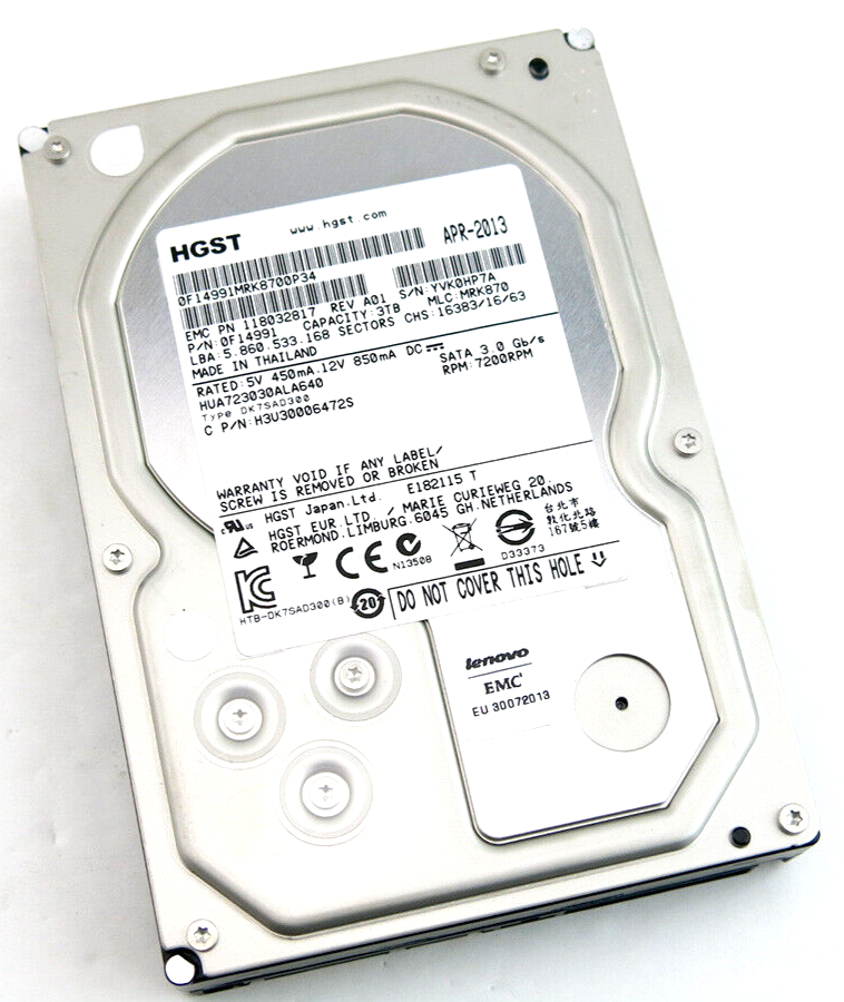 Hitachi Ultrastar HUA723030ALA640 3TB 7200 RPM 64MB SATA 3.0Gb/s 3.5" Hard Drive