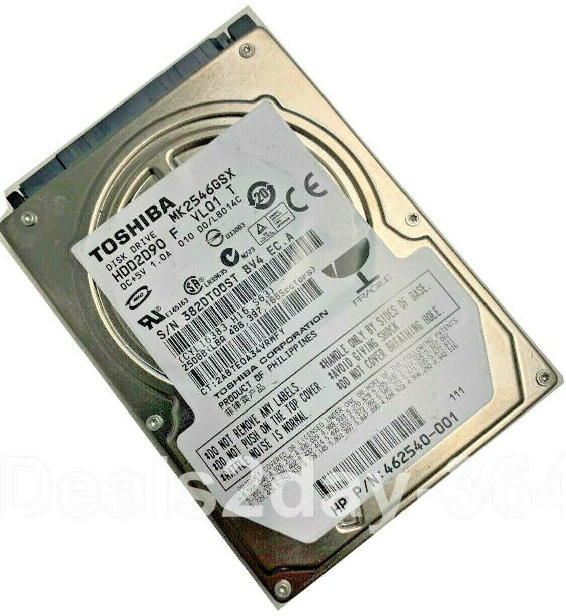 Toshiba MK2546GSX 250GB Internal 5400RPM SATA 2.5" Laptop HDD Hard Drive