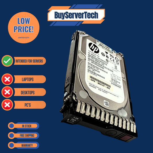 HP 1TB 6G SAS 7.2K SFF SC MDL G8 G9 HDD 652749-B21 653954-001 2.5 drive W/ Tra