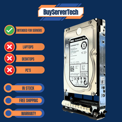 Dell 4TB 7.2K 3.5" SAS 6Gb/s HDD ST4000NM0023 Enterprise Plus 0DRMYH DRMYH