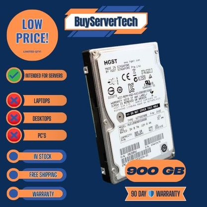 HGST 900GB 10K SAS 2.5" 6Gb/s HDD for HP DL360 DL380 DL385 Gen8 Gen9