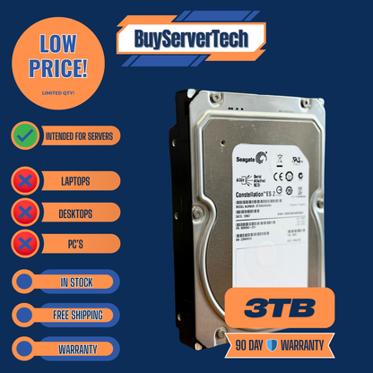 Seagate ST33000650SS 3TB 7200RPM 3.5" SAS 6Gb/s Enterprise