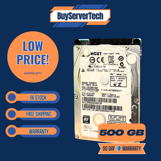 HGST 500GB SATA 5.4KRPM 2.5" Drive HTS545050A7E380 for Laptop,PS3, PS4 ,Xbox 1