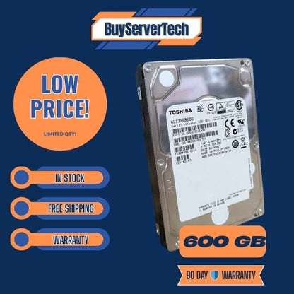 Lot of 10 Toshiba 600GB 15K RPM 2.5" SAS 6Gb/s HDD AL13SEB600 Enterprise Server Hard Drive