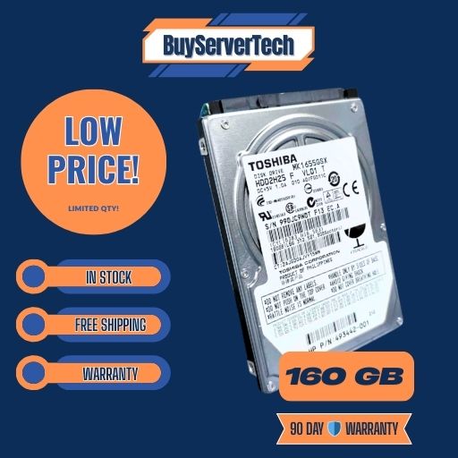 Toshiba 160GB 5400RPM 2.5" SATA HDD MK1655GSX Laptop Notebook Hard Drive