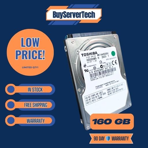 Toshiba 160GB 5400RPM 2.5" SATA HDD MK1665GSX Laptop Notebook Hard Drive