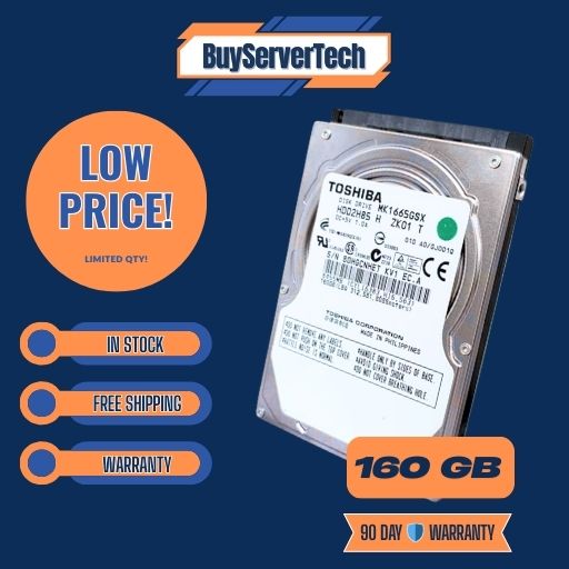 Toshiba 160GB 5400RPM 2.5" SATA HDD MK1665GSX Laptop Notebook Hard Drive