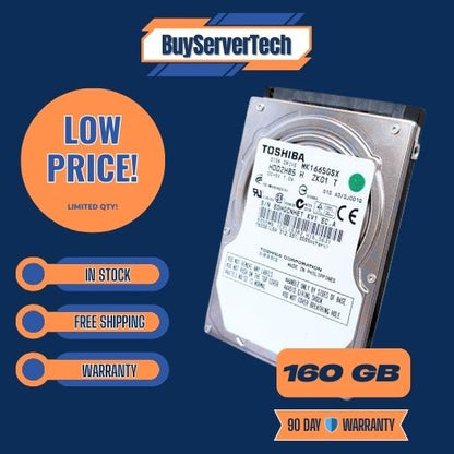 Toshiba 160GB 5400RPM 2.5" SATA HDD MK1665GSX Laptop Notebook Hard Drive
