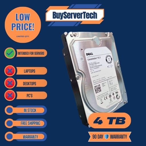 Dell 0529FG 4TB 7.2K RPM 3.5" SAS 12Gb/s HDD Enterprise Server Hard Drive ST4000NM0023