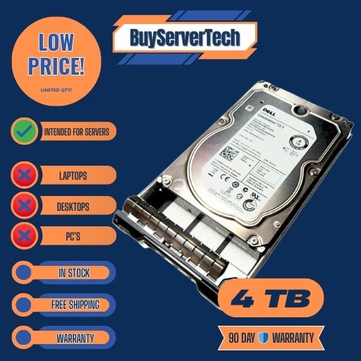 Dell 0529FG 4TB 7.2K RPM 3.5" SAS 12Gb/s HDD w/Caddy Enterprise Server Hard Drive ST4000NM0023